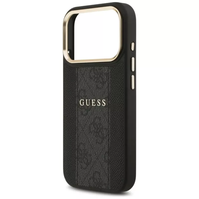 Guess 4G Stripe MagSafe θήκη για iPhone 17 Pro Max μαύρο
