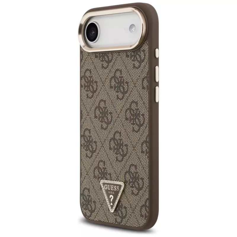Guess 4G Triangle Logo MagSafe θήκη για iPhone Air, καφέ/χρυσό