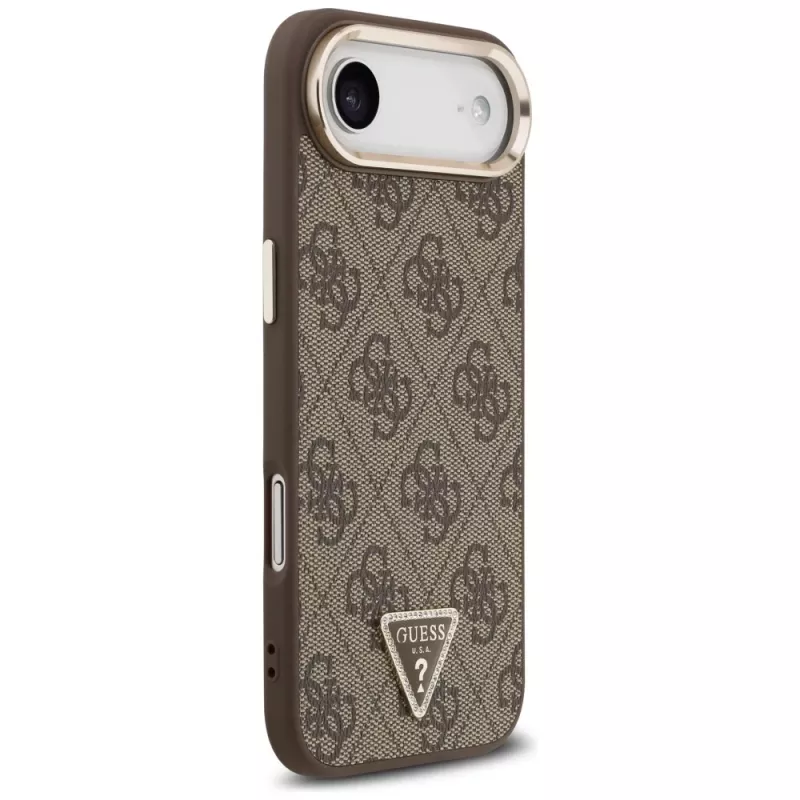 Guess 4G Triangle Logo MagSafe θήκη για iPhone Air, καφέ/χρυσό