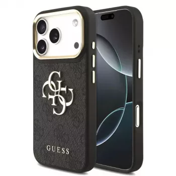 Guess 4G Big 4G Classic Logo θήκη για iPhone 17 Pro Max (μαύρο / χρυσό)