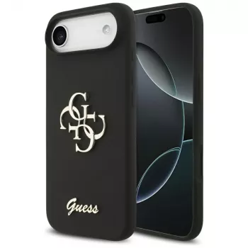 Guess Silicone Big 4G Script θήκη για iPhone Air - μαύρο