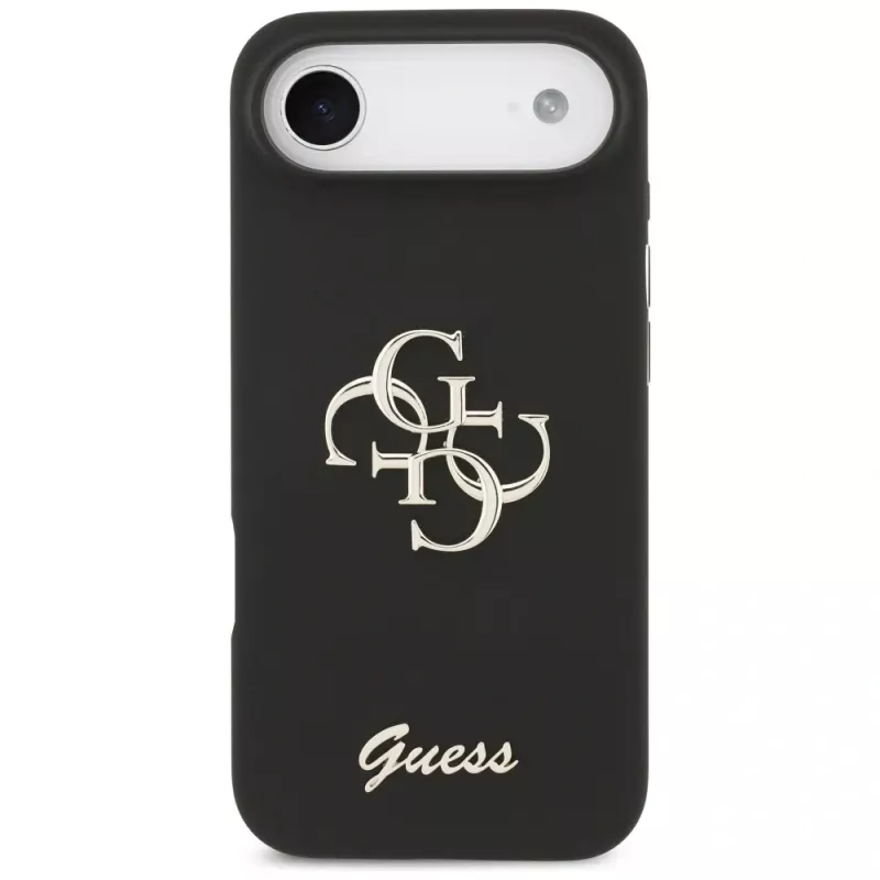 Guess Silicone Big 4G Script θήκη για iPhone Air - μαύρο