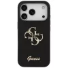 Guess Silicone Big 4G Script θήκη για iPhone 17 Pro μαύρο