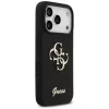 Guess Silicone Big 4G Script θήκη για iPhone 17 Pro μαύρο