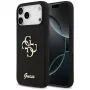 Guess Silicone Big 4G Script θήκη για iPhone 17 Pro Max, μαύρο