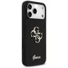 Guess Silicone Big 4G Script θήκη για iPhone 17 Pro Max, μαύρο