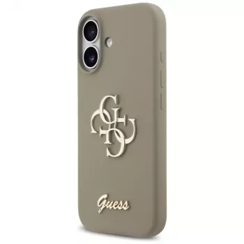 Guess Silicone Big 4G Script θήκη τηλεφώνου για iPhone 17 - καφέ