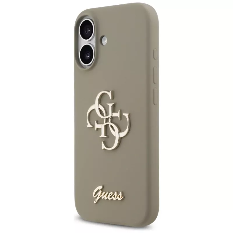 Guess Silicone Big 4G Script θήκη τηλεφώνου για iPhone 17 - καφέ