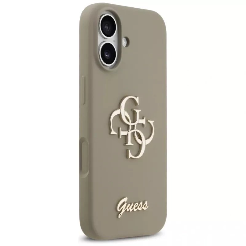 Guess Silicone Big 4G Script θήκη τηλεφώνου για iPhone 17 - καφέ