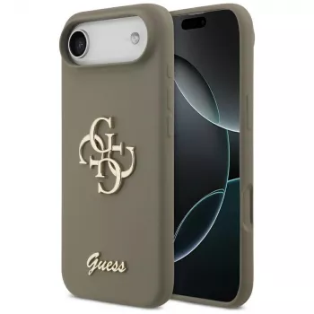 Guess Silicone Big 4G Script θήκη για iPhone Air καφέ