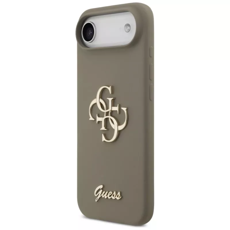 Guess Silicone Big 4G Script θήκη για iPhone Air καφέ