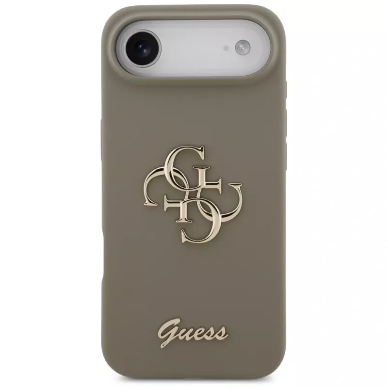 Guess Silicone Big 4G Script θήκη για iPhone Air καφέ