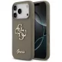Guess Silicone Big 4G Script θήκη για iPhone 17 Pro καφέ