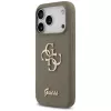 Guess Silicone Big 4G Script θήκη για iPhone 17 Pro καφέ