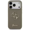 Guess Silicone Big 4G Script θήκη για iPhone 17 Pro καφέ
