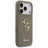 Guess Silicone Big 4G Script θήκη για iPhone 17 Pro καφέ