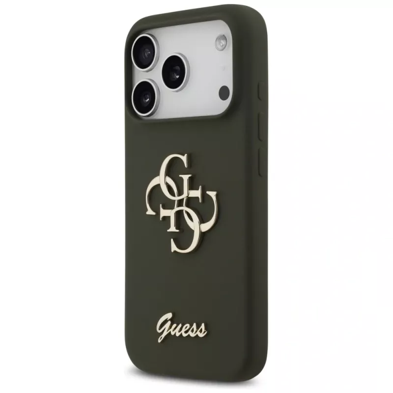 Guess Silicone Big 4G Script θήκη για iPhone 17 Pro - χακί
