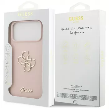 Guess Silicone Big 4G Script Case για Apple iPhone 17 Pro Max - Pink
