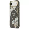 Guess IML Glitter Flowers Triangle MagSafe θήκη για iPhone Air – μαύρο