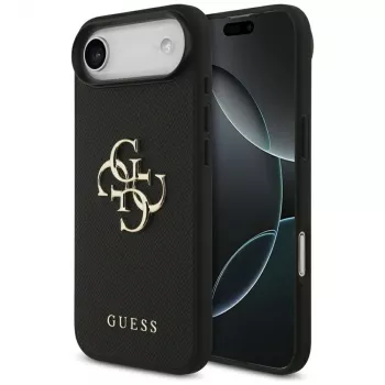 Guess Grained Big 4G & Classic Logo Case για iPhone Air, μαύρο