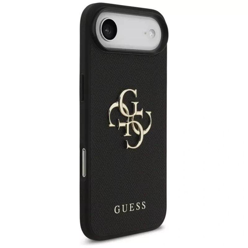 Guess Grained Big 4G & Classic Logo Case για iPhone Air, μαύρο