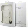 Guess IML Flowers Electro Pearl Strap MagSafe Case για iPhone 17 Pro Max λευκό