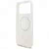 Guess IML Flowers Electro Pearl Strap MagSafe Case για iPhone 17 Pro Max λευκό