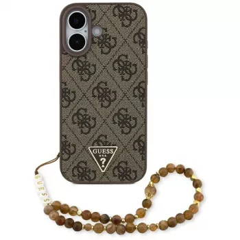 Guess 4G Strap Triangle Logo MagSafe Case για iPhone 17 καφέ