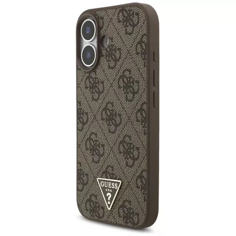 Guess 4G Strap Triangle Logo MagSafe Case για iPhone 17 καφέ