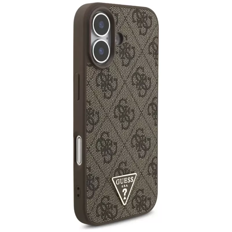 Guess 4G Strap Triangle Logo MagSafe Case για iPhone 17 καφέ
