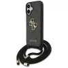 Guess 4G Big Logo Cord Strap Crossbody Case για Apple iPhone 17, μαύρο