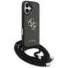 Guess 4G Big Logo Cord Strap Crossbody Case για Apple iPhone 17, μαύρο