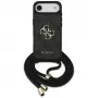 Guess 4G Big Logo Cord Stap Crossbody Case για iPhone Air, μαύρο