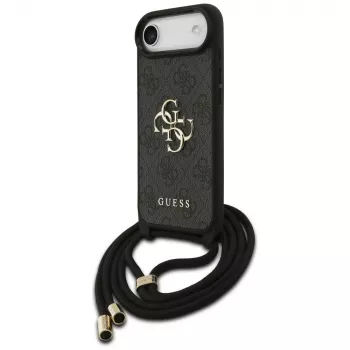 Guess 4G Big Logo Cord Stap Crossbody Case για iPhone Air, μαύρο