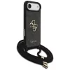 Guess 4G Big Logo Cord Stap Crossbody Case για iPhone Air, μαύρο