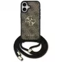 Guess 4G Big Logo Cord Stap Crossbody Case για iPhone 17 καφέ
