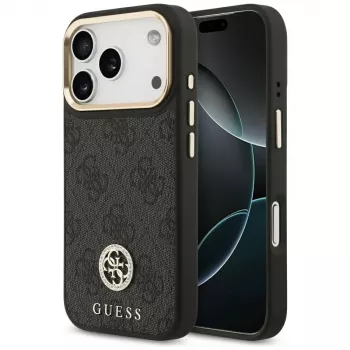 Guess Θήκη MagSafe 4G Strass Logo για iPhone 17 Pro (μαύρο)