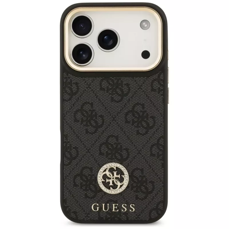 Guess Θήκη MagSafe 4G Strass Logo για iPhone 17 Pro (μαύρο)