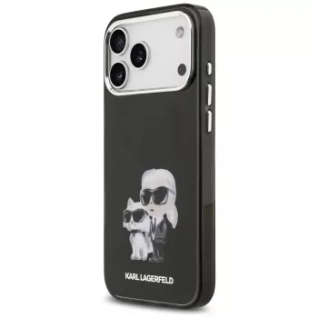 Karl Lagerfeld Θήκη MagSafe IML Aquarelle Karl & Choupette & Logo για iPhone 17 Pro (μαύρο)