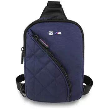 BMW Τσάντα τηλεφώνου crossbody nylon Pocket & Metal Logo Navy Blue