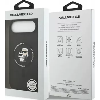 KARL LAGERFELD Θήκη σιλικόνης Karl & Choupette Ring MagSafe για Apple iPhone Air - μαύρο