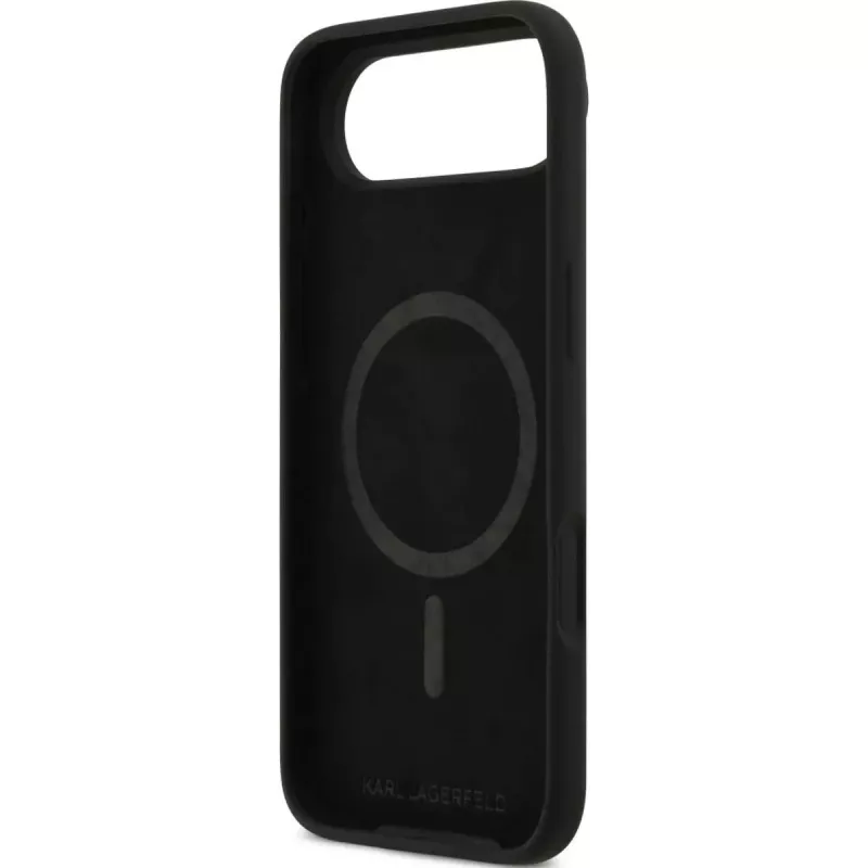 KARL LAGERFELD Θήκη σιλικόνης Karl & Choupette Ring MagSafe για Apple iPhone Air - μαύρο