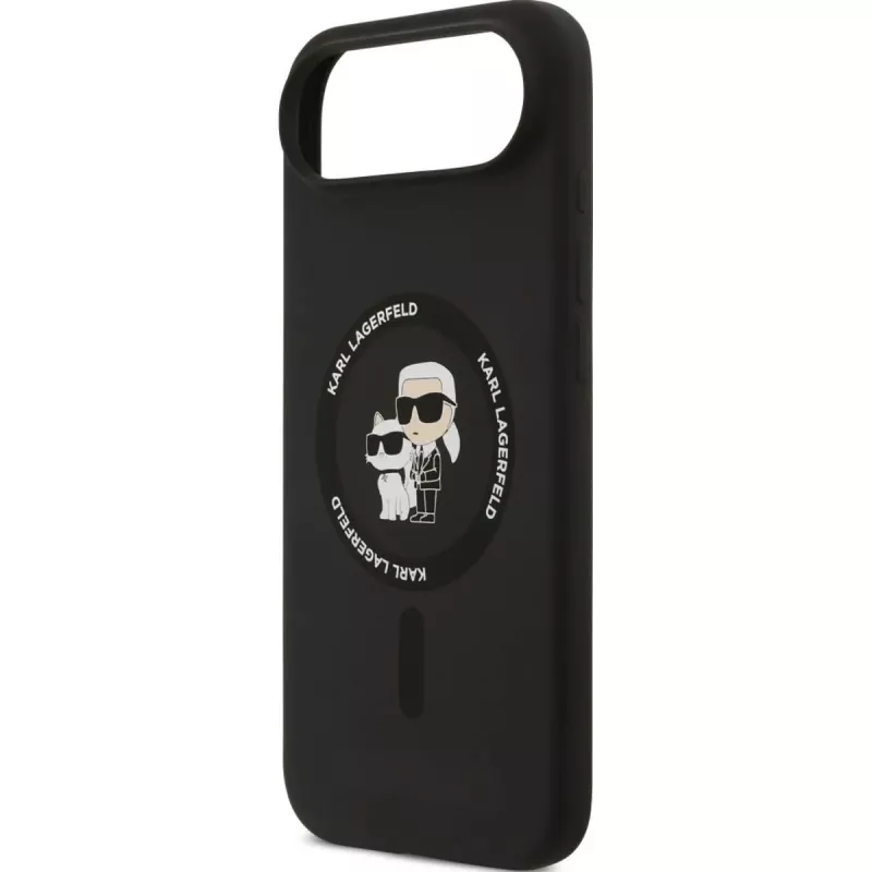 KARL LAGERFELD Θήκη σιλικόνης Karl & Choupette Ring MagSafe για Apple iPhone Air - μαύρο