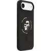 KARL LAGERFELD Θήκη σιλικόνης Karl & Choupette Ring MagSafe για Apple iPhone Air - μαύρο