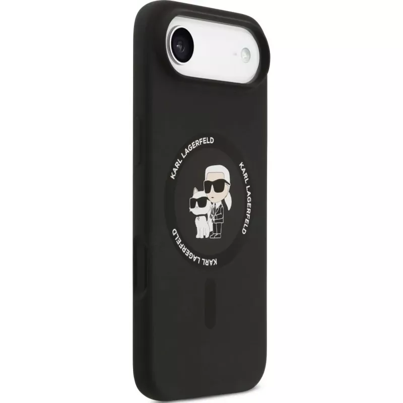 KARL LAGERFELD Θήκη σιλικόνης Karl & Choupette Ring MagSafe για Apple iPhone Air - μαύρο