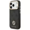 Guess 4G Strass Logo & Big Strap Metal Buttons MagSafe Θήκη για iPhone 17 Pro Μαύρο
