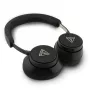 Guess Ασύρματα Over-Ear Ακουστικά Bluetooth ENC Saffiano Triangle Logo Μαύρο