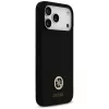 Guess Silicone Logo Strass 4G MagSafe Θήκη για iPhone 17 Pro Max Μαύρο