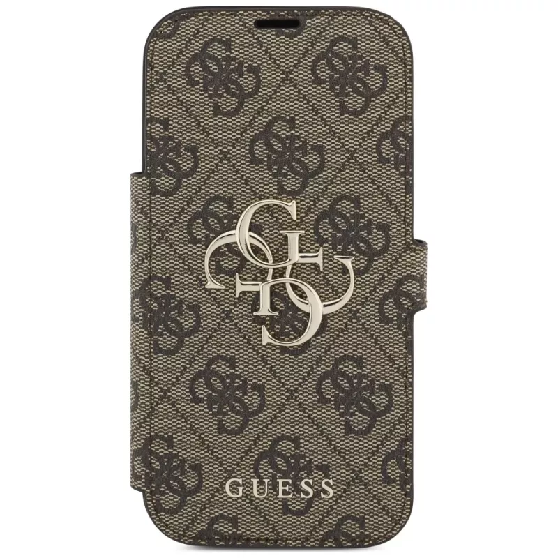 Guess Book 4G Metal Logo Θήκη για Apple iPhone 17 Pro, Καφέ