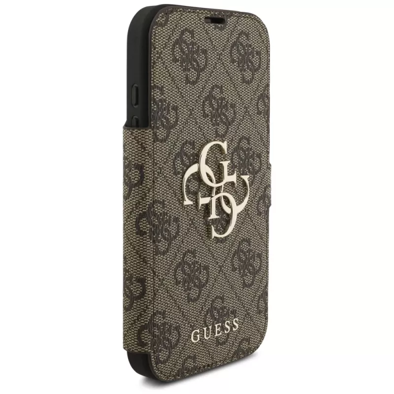 Guess Book 4G Metal Logo Θήκη για Apple iPhone 17 Pro, Καφέ
